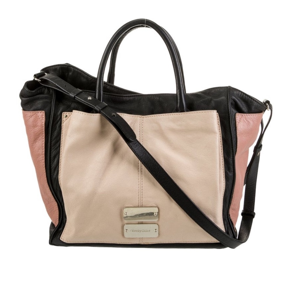 See By Chloe Black, Blush & Pink Leather Tote Bag